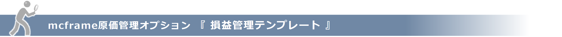 mcframe原価管理オプション「損益管理テンプレート」